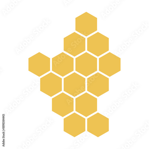 Propolis honeycomb flat illustration. Bee wax. Vector