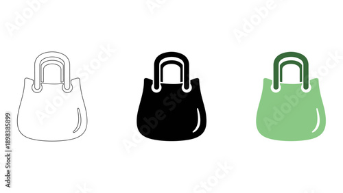 Reusable bags in various colors promoting eco-friendly shopping habits