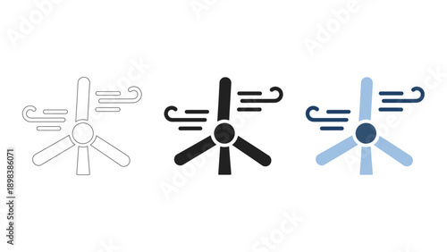 Wind turbines generating renewable energy from wind power in sustainable way