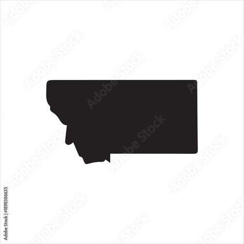  Us state map montana silhouette symbol Vector Image