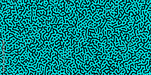 Abstract truing organic wallpaper Turing reaction diffusion monochrome seamless pattern .Monochrome Turing reaction background .Natural seamless line pattern. Linear design with biological shapes