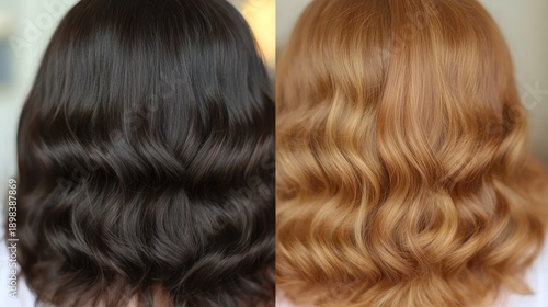 Wallpaper Mural Hair color transformation from dark brown to light auburn Torontodigital.ca