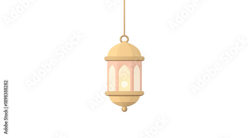 Elegant Golden Ramadan Lantern Illustration