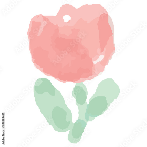 幼稚園・保育園向け 3月のやさしい水彩挿絵イラストシリーズ｜チューリップ｜Tulip Watercolor Illustration for Kindergarten & Nursery