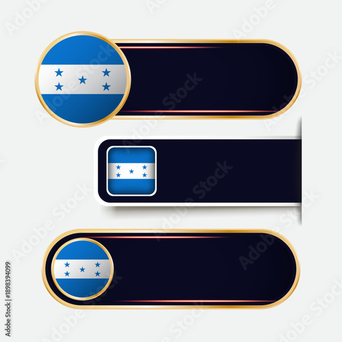 Shiny Honduras Flag Banners Set