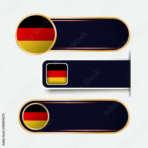 Shiny Germany Flag Banners Set