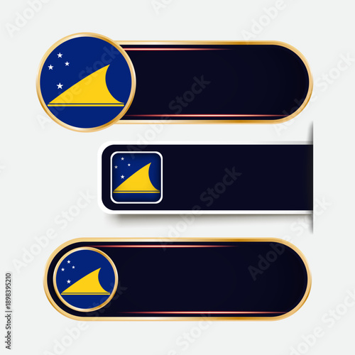 Shiny Tokelau Flag Banners Set