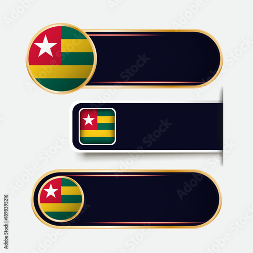Shiny Togo Flag Banners Set