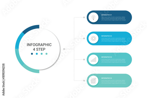 Vector infographic label design with circle infographic template design and 4-5-6 options or steps. Can be used for process diagram, presentations, workflow layout, banner, flow chart, info graph