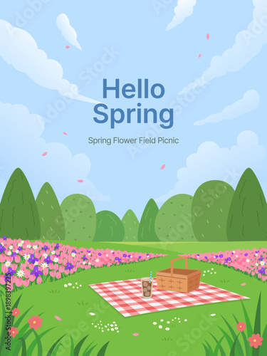 hello spring _봄꽃 들판 피크닉