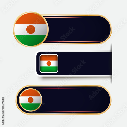 Shiny Niger Flag Banners Set