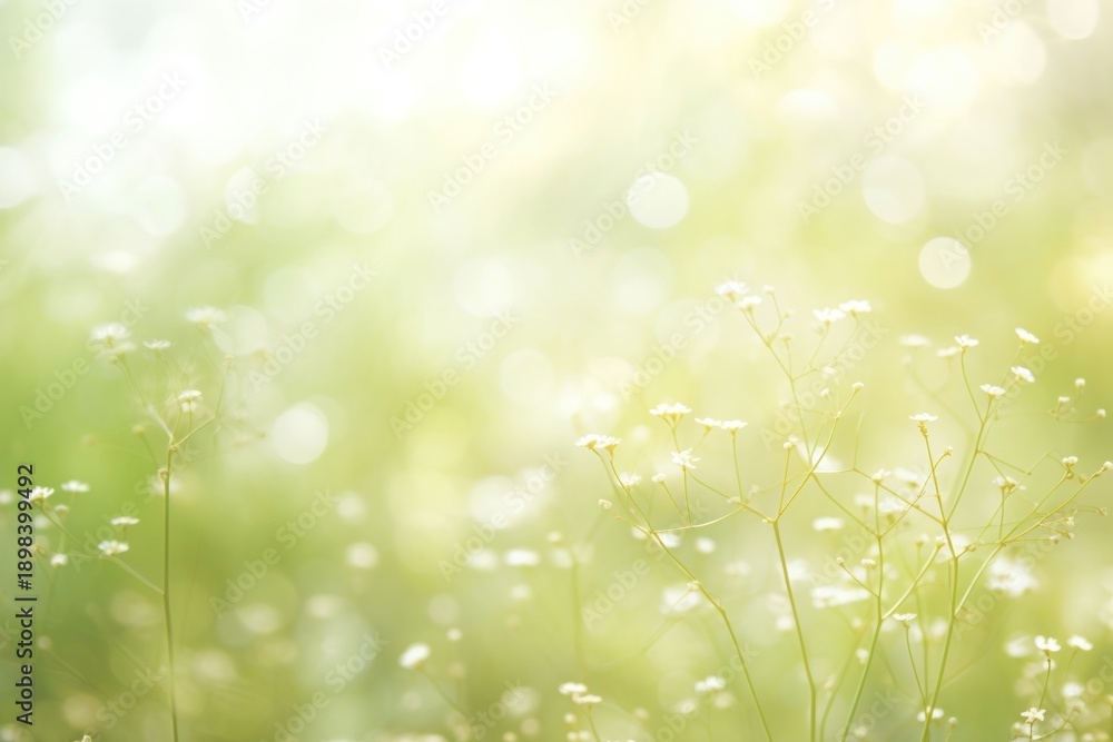 Fototapeta premium Green light bokeh background nature backgrounds sunlight.