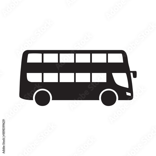 Double Decker Bus Icon Vector Illustration