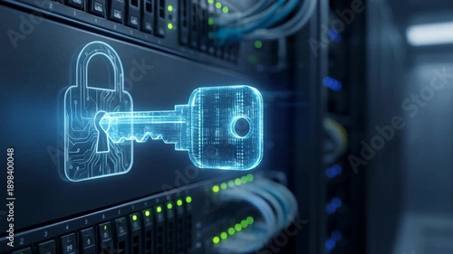 Ai security tool use coding agentic data center server lock key cyber defense firewall network access control digital lock secure server rack