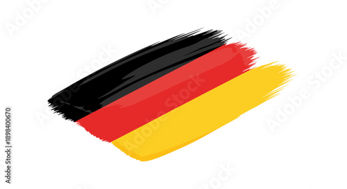 Artistic brush stroke german flag in vibrant watercolor style