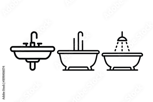 Basic Bathroom Fixtures: Sink, Bathtub, Shower