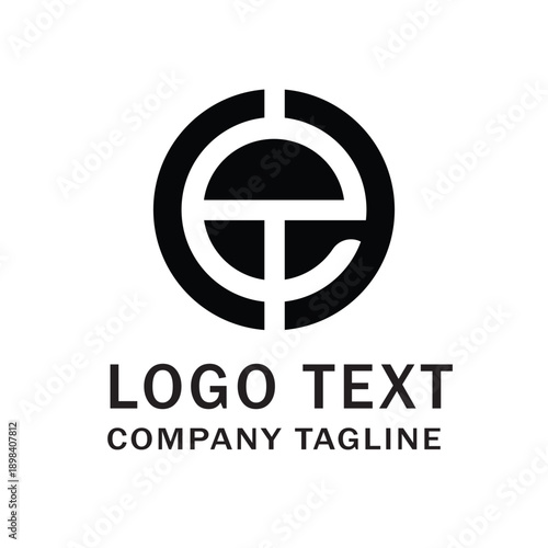 e or oe  letter logo design