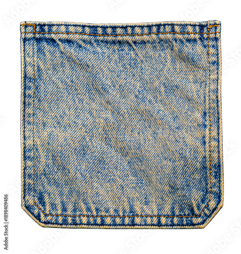 Blue jeans pocket creating a fabric texture background