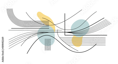 Hand drawn vector illustration of a fork and knife icon featuring a colorful art design for a business food concept object