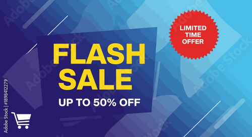 An illustration of a business marketing plan concept featuring a social media vector sign and SEO stickers with sale label icons for online internet design