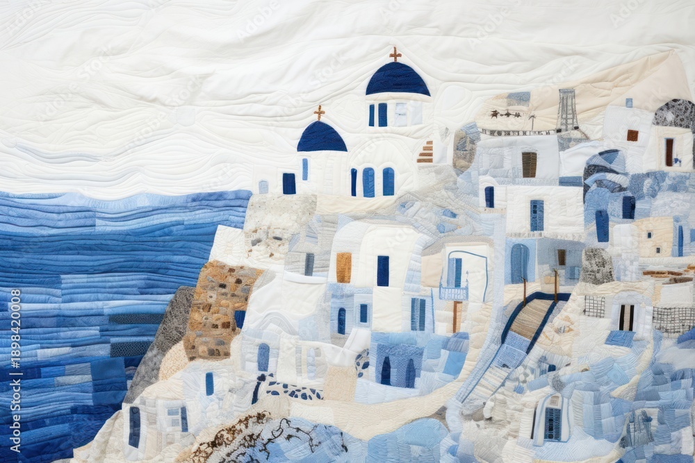 Fototapeta premium Santorini landscape art architecture.