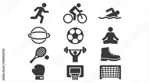 icons for sports and fitness activities