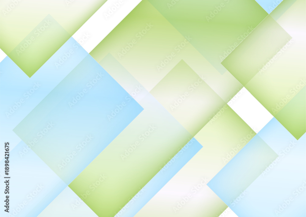 Fototapeta premium Glossy blue and green glass rectangles abstract concept background. Geometric vector design
