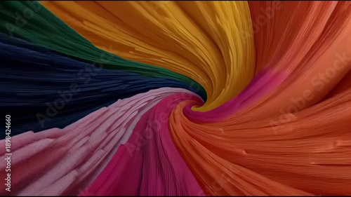 Wallpaper Mural Vibrant swirl of colorful fabric forming a dynamic pattern with flowing, rippling textures Torontodigital.ca