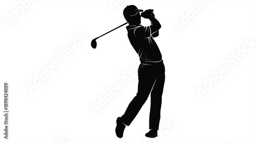 man swinging a golf club