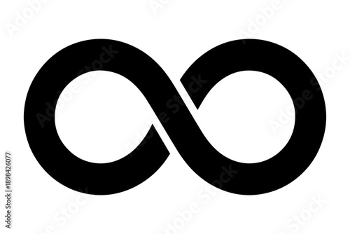 seamless infinity loop rendered in sleek, minimalist monochrome, representing boundless potential and timeless concepts