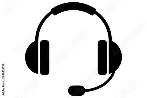 minimalist headset graphic: capturing the essence of communication, support and technology 
