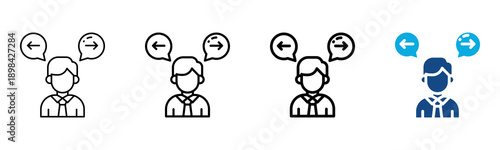 Behavior Icon Different Style Outline Collection Set Vector Illustration
