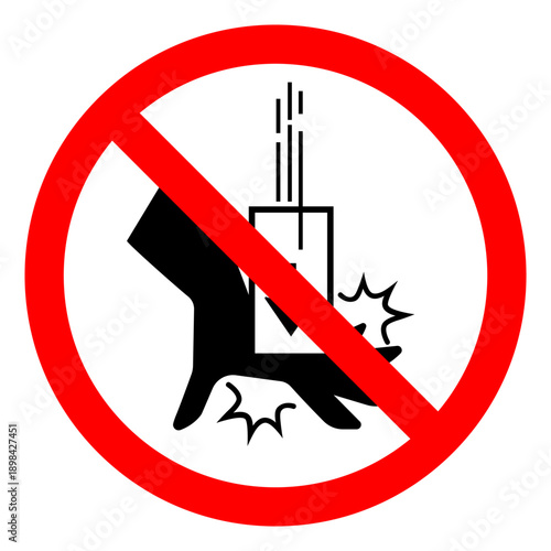 Injury Hazard Crush Hazard Symbol Sign ,Vector Illustration, Isolate On White Background Label. EPS10