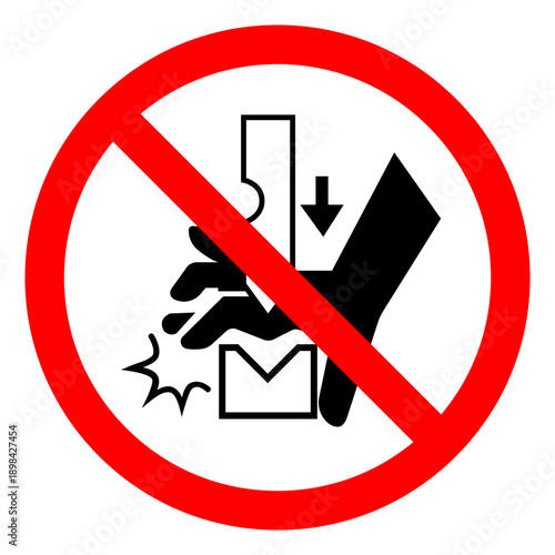 Injury Hazard Crush Hazard Symbol Sign ,Vector Illustration, Isolate On White Background Label. EPS10