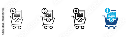 Procurement Icon Different Style Outline Collection Set Vector Illustration
