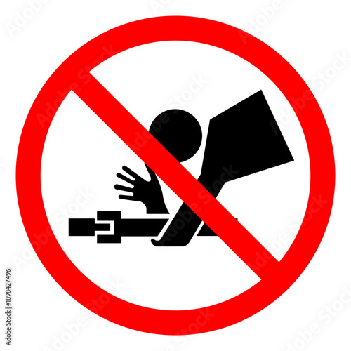 Injury Hazard Danger Of Arm Entanglement Symbol Sign ,Vector Illustration, Isolate On White Background Label.EPS10