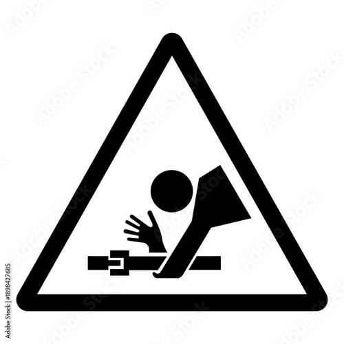 Danger Of Arm Entanglement Symbol Sign ,Vector Illustration, Isolate On White Background Label.EPS10