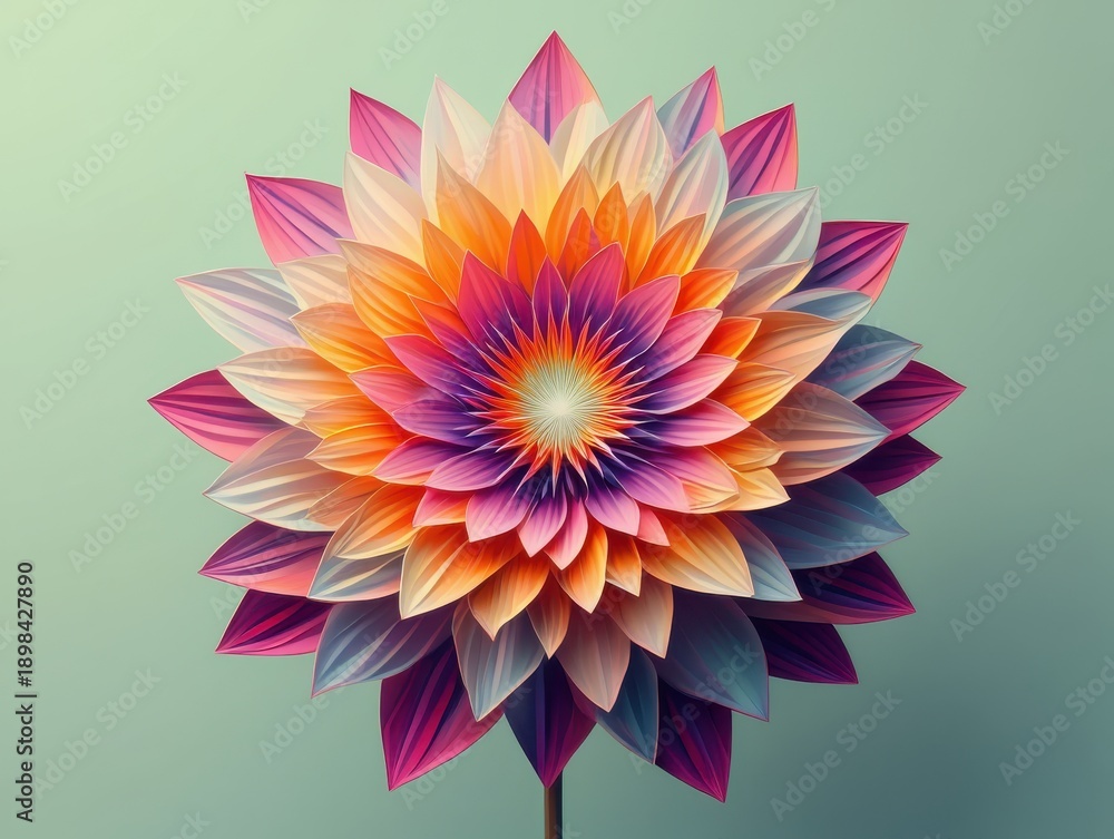 Fototapeta premium Colorful Dahlia Flower