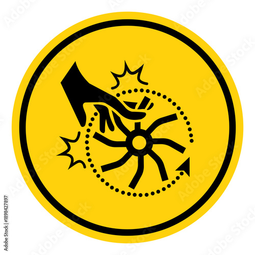 Rotating Part Inside Symbol Sign ,Vector Illustration, Isolate On White Background Label. EPS10
