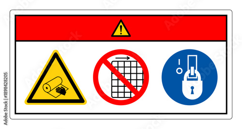 Danger Of Dragging roll Symbol Sign ,Vector Illustration, Isolate On White Background Label.EPS10