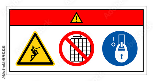 Danger Fall Hazard Symbol Sign ,Vector Illustration, Isolate On White Background Label. EPS10
