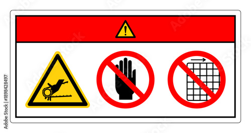 Danger Crush Hazard Symbol Sign ,Vector Illustration, Isolate On White Background Label. EPS10