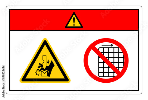 Danger Crush Hazard Symbol Sign ,Vector Illustration, Isolate On White Background Label. EPS10