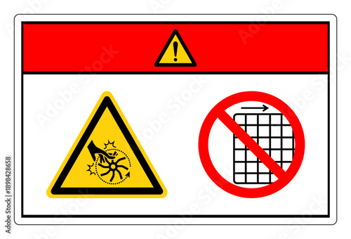 Danger Rotating Part Inside Symbol Sign ,Vector Illustration, Isolate On White Background Label. EPS10