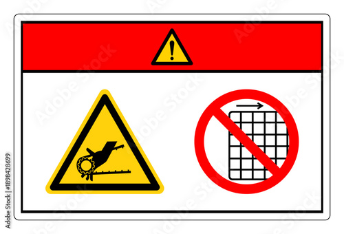 Danger Crush Hazard Symbol Sign ,Vector Illustration, Isolate On White Background Label. EPS10