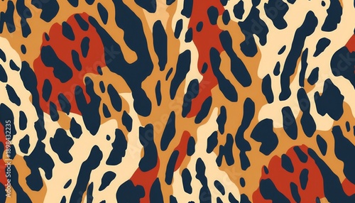 Animal print abstract seamless pattern 