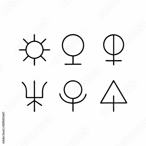 Mystical Alchemy Symbols Vector Collection