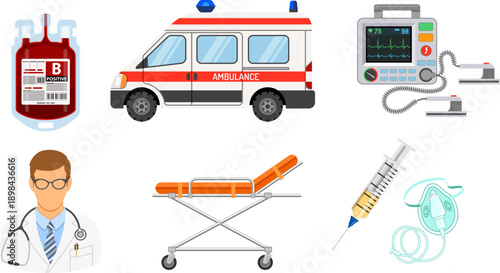medical emergency ambulance concept