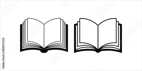 WeBook icon set. Simple book symbol