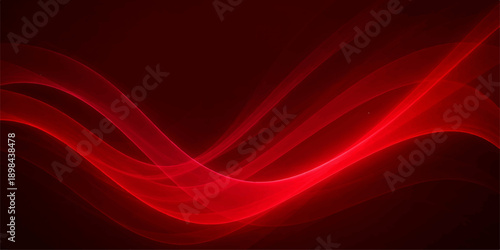 Soft red abstract waves with silk texture and flowing blue light patterns create an artistic motion backdrop for a modern wallpaper design